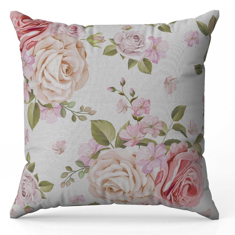 Pink Rose Cushion Cover