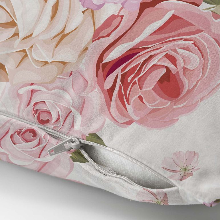 Pink Rose Cushion Cover