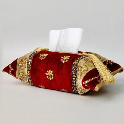 Red Ghazi Tissue Box Cover