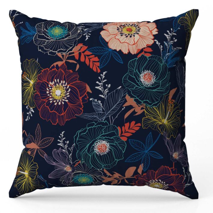 Floral Galaxy Cushion Cover