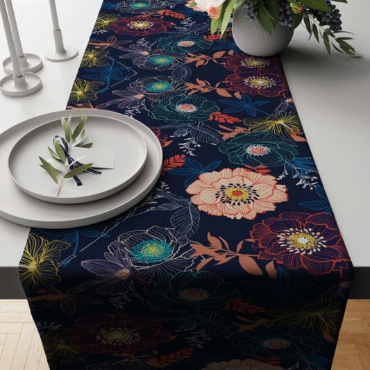 Floral Galaxy Table Runner