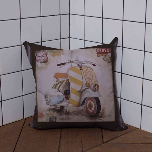 Retro Scooter Cushion Cover