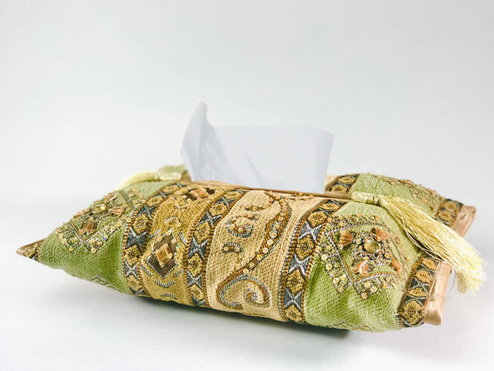 Green Hatun Tissue Box Cover