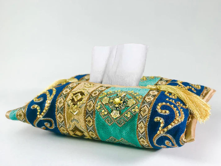 Blue Eclairs Tissue Box Cover