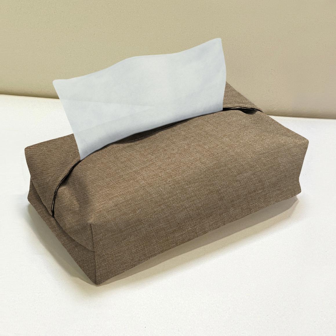 Fine Jute - Mud Tissue Box