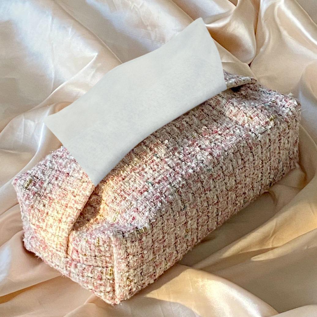 Woven Jute - Blush Elegance Tissue Box