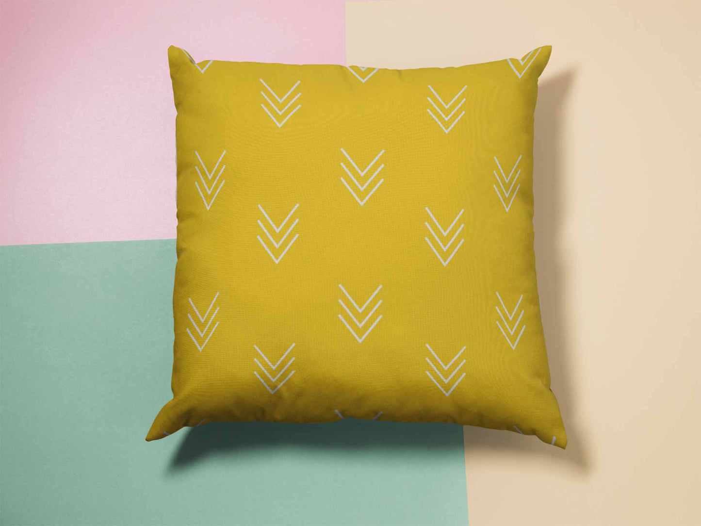 Yellow Canvas Cushion Cover