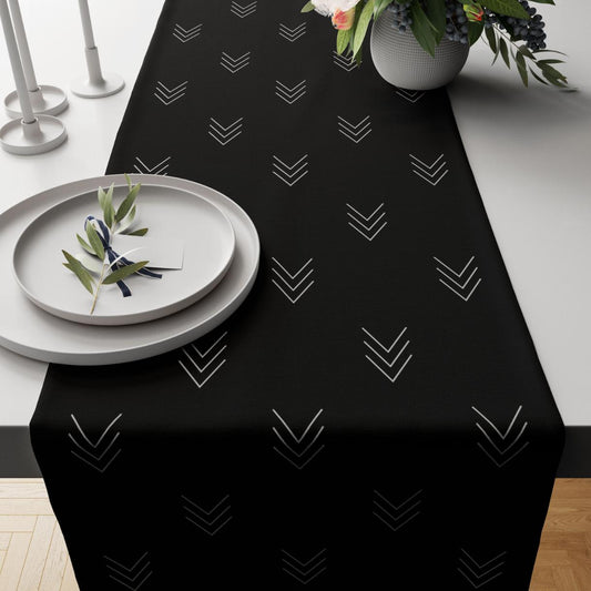 Black Canvas Table Runner